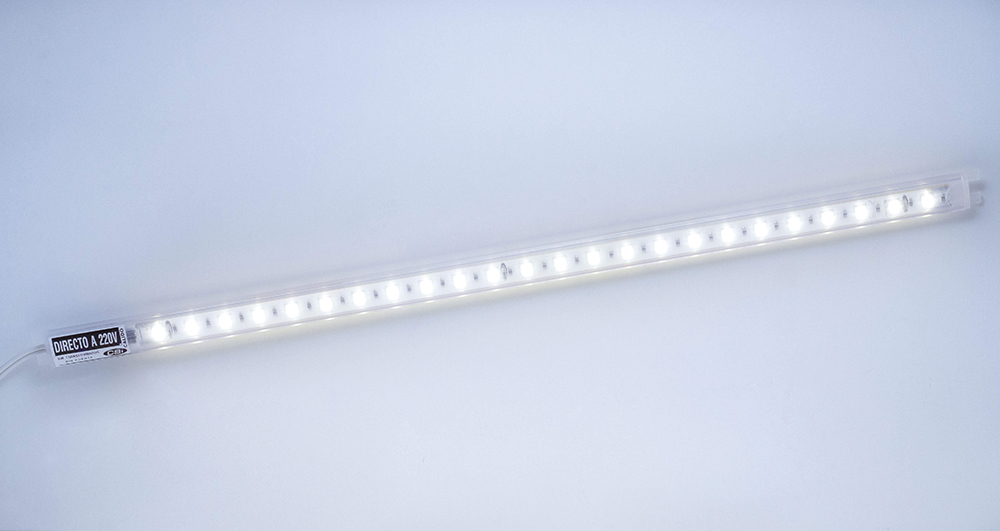 Tira Led Directo a 220 V con Perfil Plástico x 50 cm 9w Luz Fría o Cálida  ideal para bajo alacena – Puntohome
