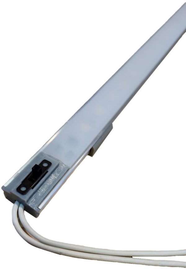 Varilla/tira Led 220v Directo Bajo Alacena Aluminio Plano con llave