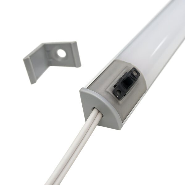 Varilla/tira Led 220v Directo Bajo Alacena Aluminio Angulo con Llave